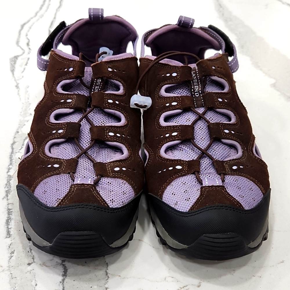 Lands’ End Water Hiking Shoes 11 Wide Women Trail Outdoor Closed Toe Sandals